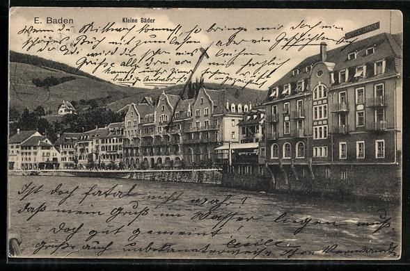Ansichtskarten: AK Baden, Kleine Bäder, 1913 – Gebraucht aus Berlin von bartko-reher