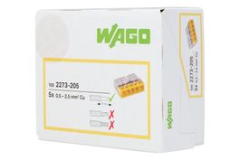 Borne WAGO 5L 0.5-2.5mm² de boîtier COMPACT 450V