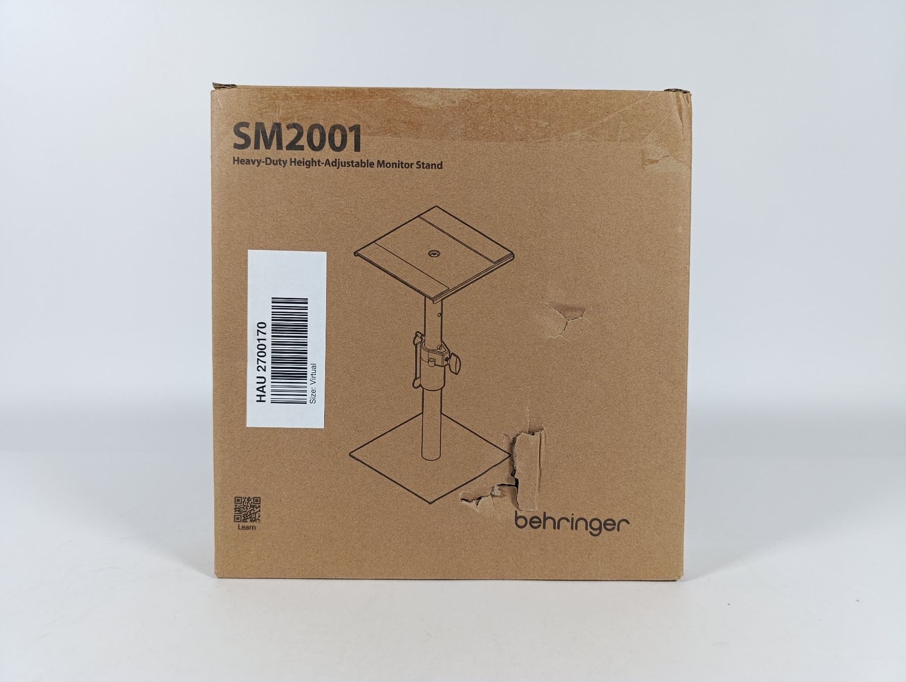 Bildschirmhalterung: BEHRINGER Support d'écran réglable SM2001 – Gebraucht aus Thielle von Plusvalue_Neuchatel