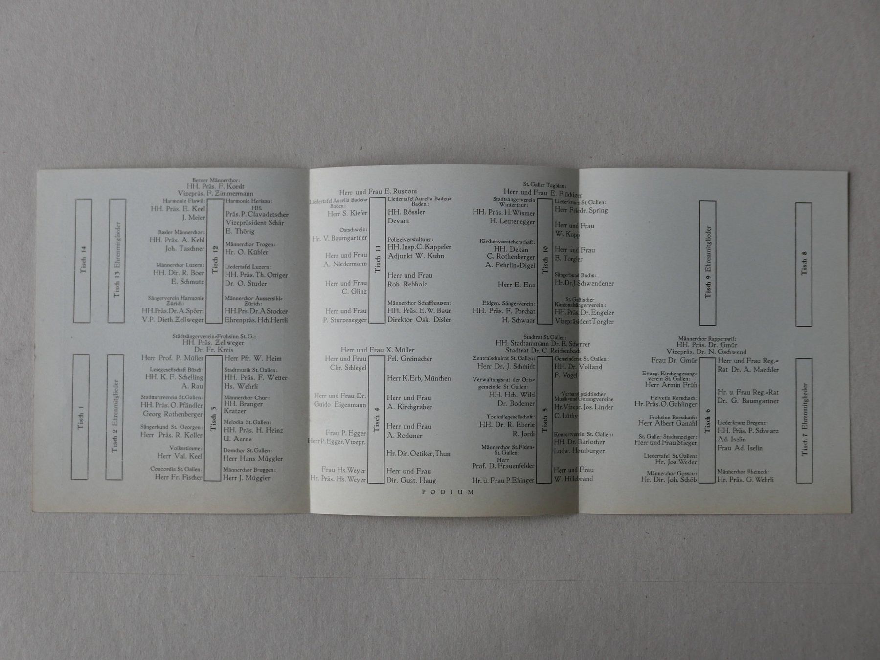Documents: MÄNNERCHOR HARMONIE ST. GALLEN 1921 PROGRAMM – D'occasion à Balgach par Zwischenraum 4