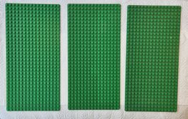 5x Lego Platten Grün 32x16 Noppen (guter Zustand)