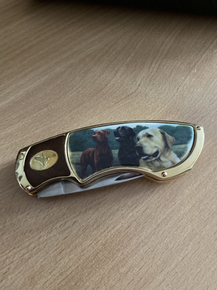 Coltelli tascabile: Franklin Mint Sammler Messer "Hunde" mit Etui, Top! – Usato da Dulliken venduto da Zuchu 3