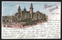 Lithographie Zürich, Tonhalle, 1902