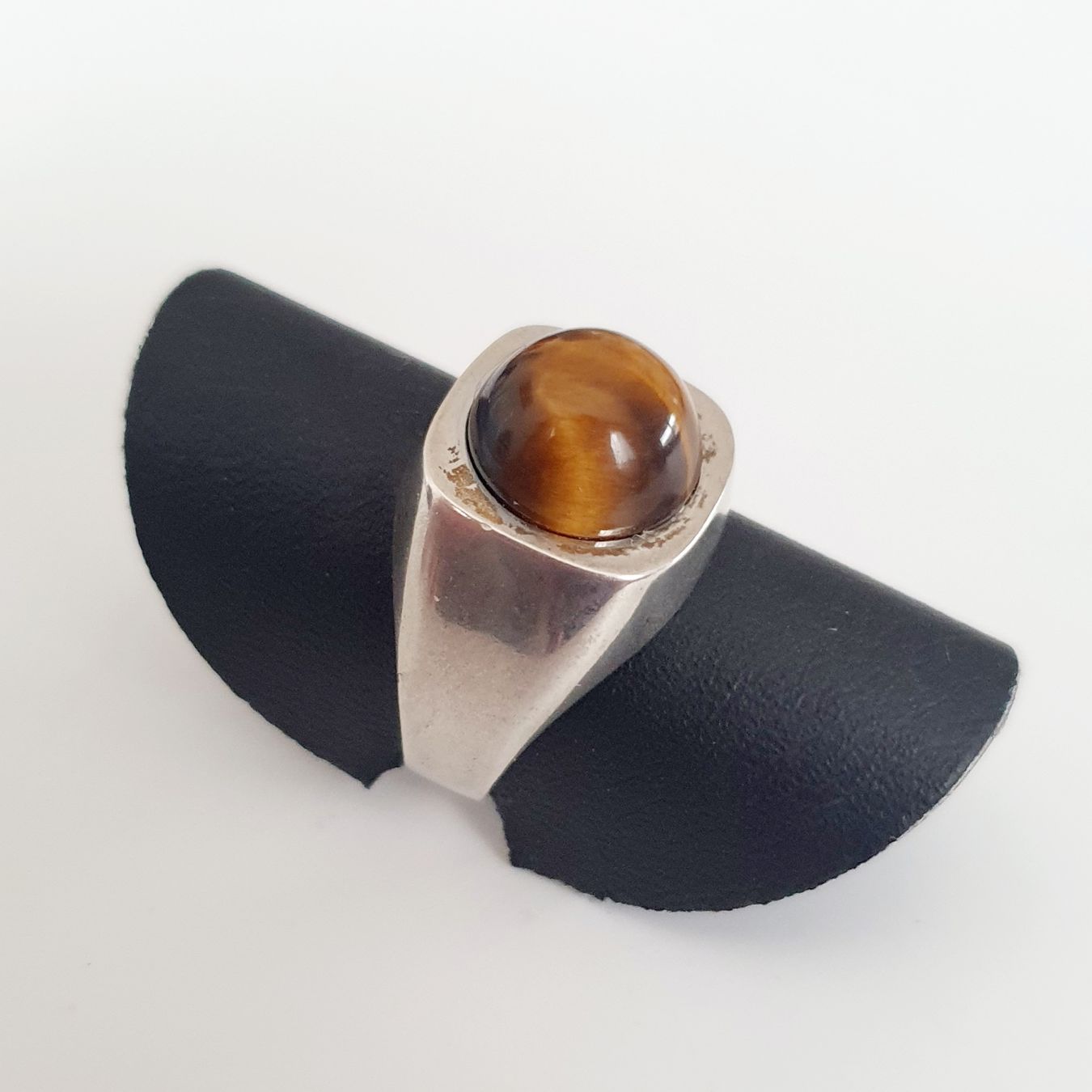 Anelli: Silberring 835 mit Tigerauge Edelstein, Grösse 15.9 mm – Usato da Kreuzlingen venduto da Wunderkiste123 1