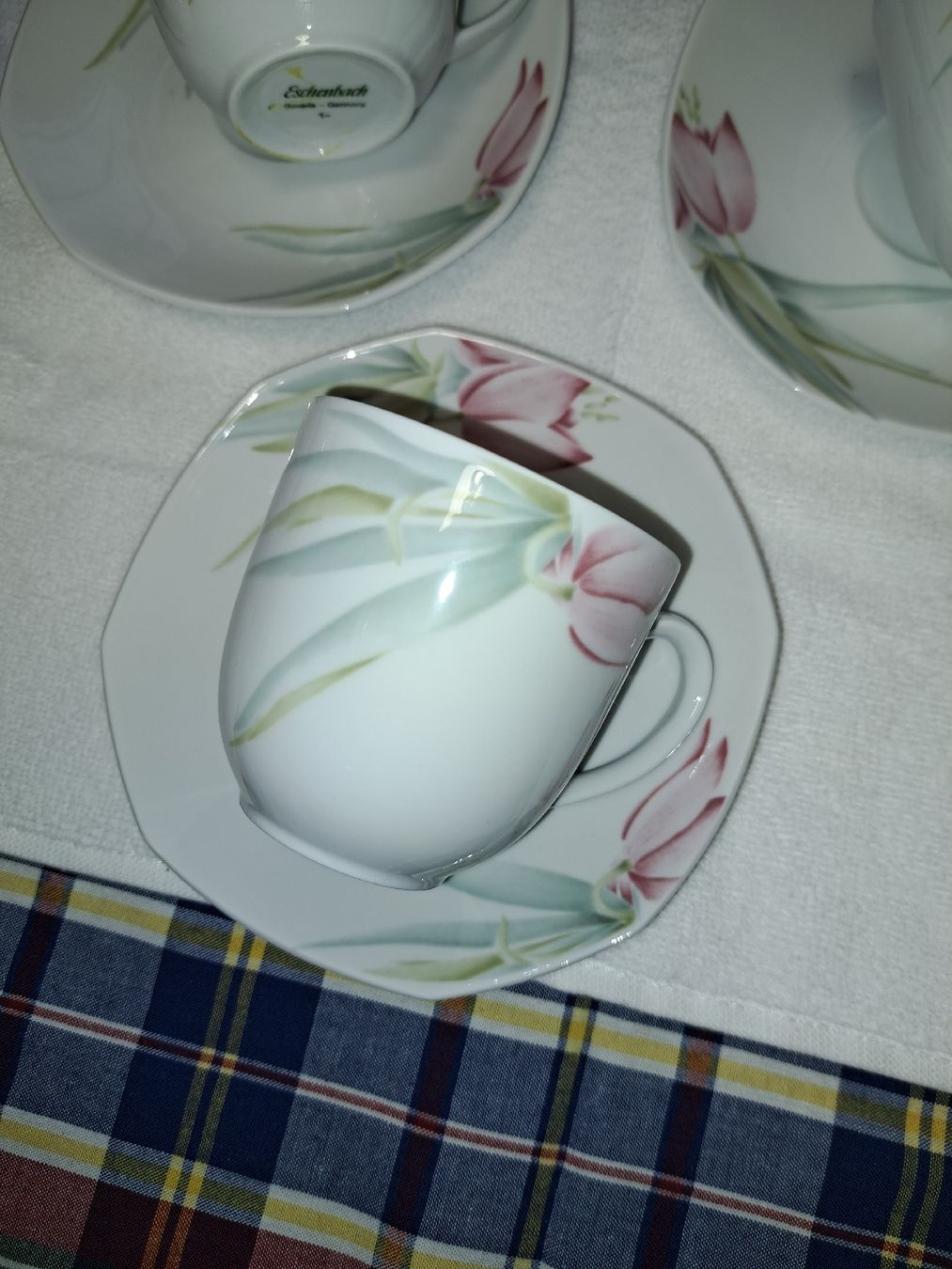 Eschenbach Tasses: Eschenbach Tasse mit Unterteller, 9.Stk – D'occasion à Kölliken par Upcycling-by-Mc-TAM 1