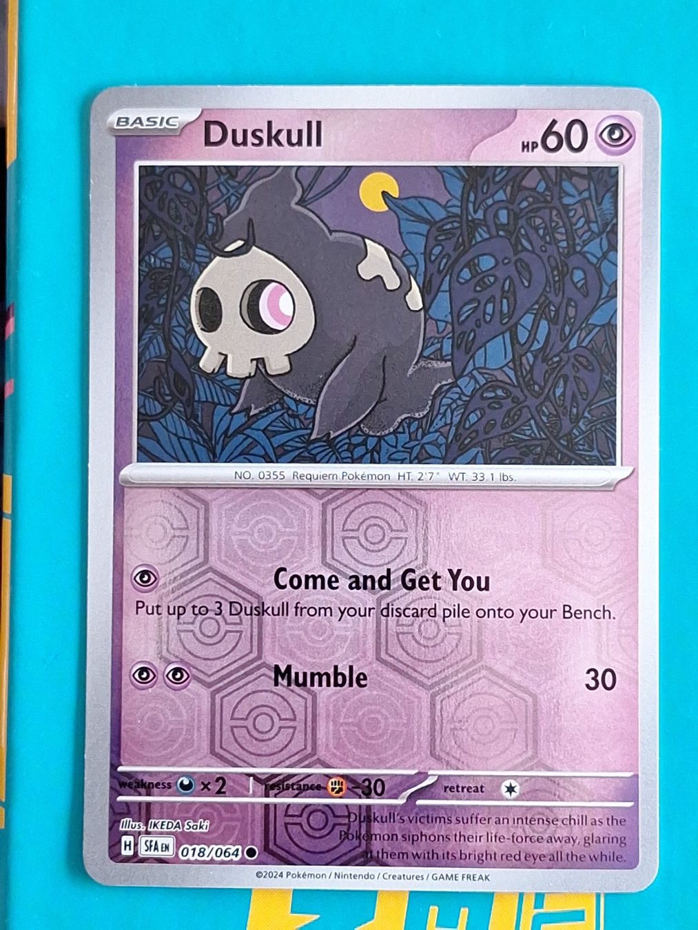Pokémon Carte collezionabili: Duskull - Reverse Holo - Pokemon Shrouded Fable – Usato da Altstätten SG venduto da GGsGameshop