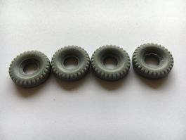 4x Dinky Toys Foden Pneus grau 20 mm