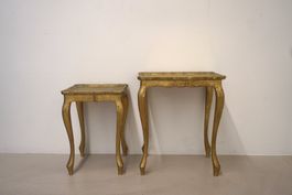 Vintage Beistell Tische Holz Italienisch HE20
