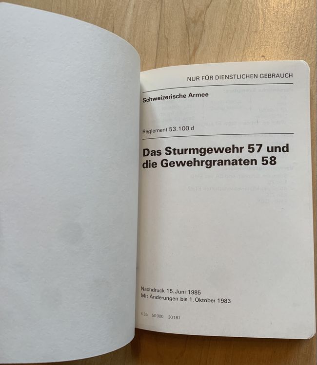 Reglement 53.100 d Das Sturmgewehr 57 und die Gewehrgranaten 2