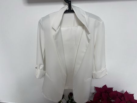 affare completo blazer + pantalone bianco elegante!