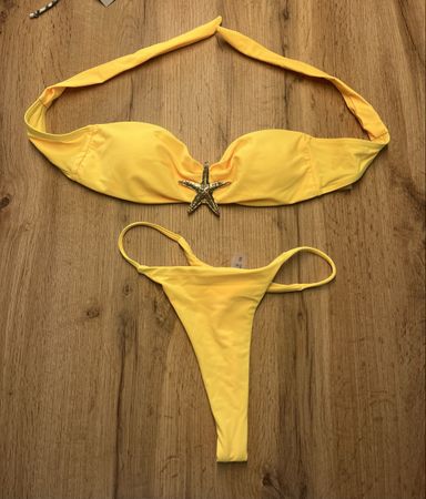 Sommerliche Bikini in Gelb , Gr. XS