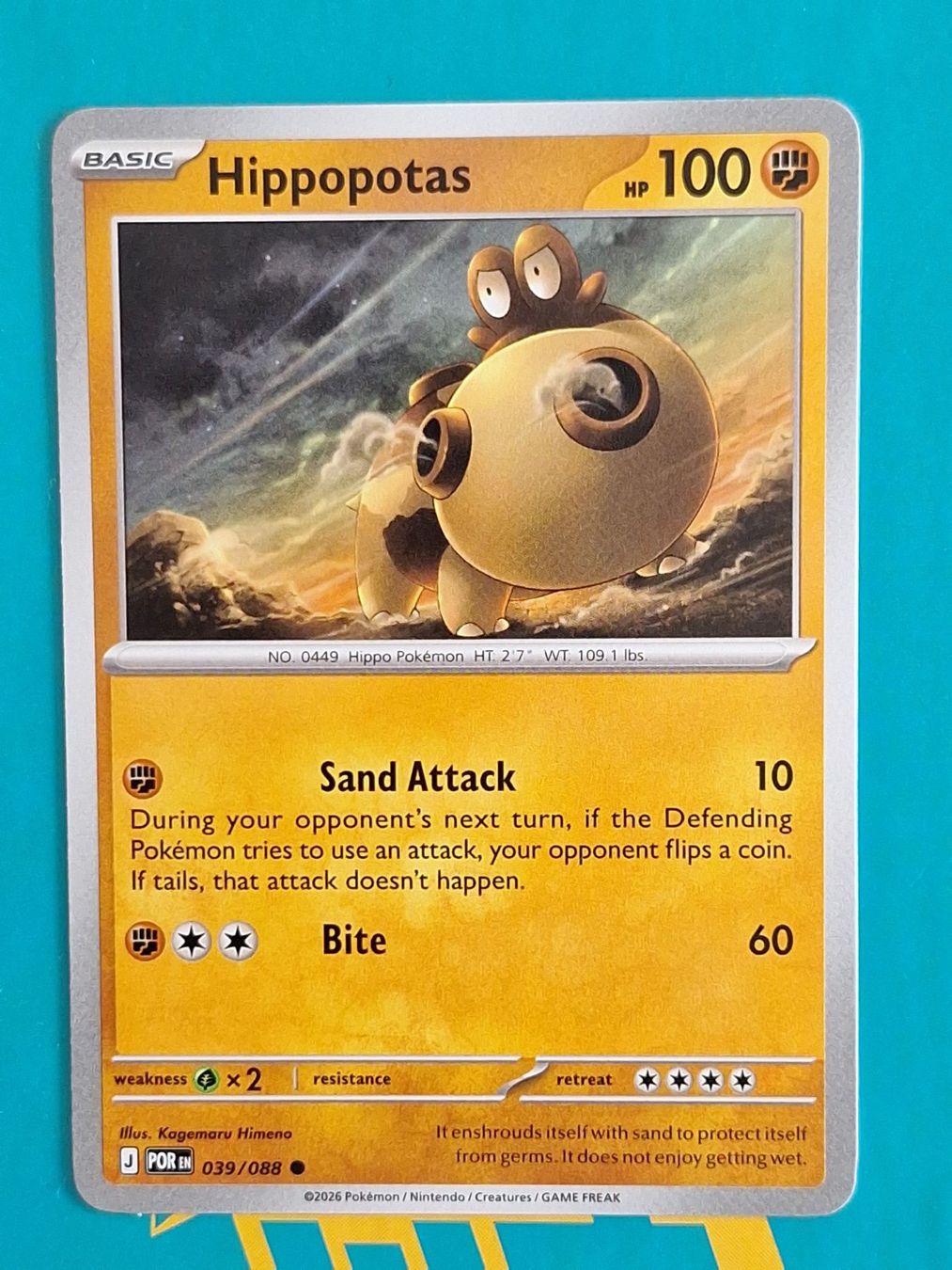 Pokémon Carte collezionabili: Hippopotas - Pokemon Perfect Order – Usato da Altstätten SG venduto da GGsGameshop