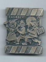 Fasnachtsplakette Basel, "Blaggedde" 1979 (Silber)