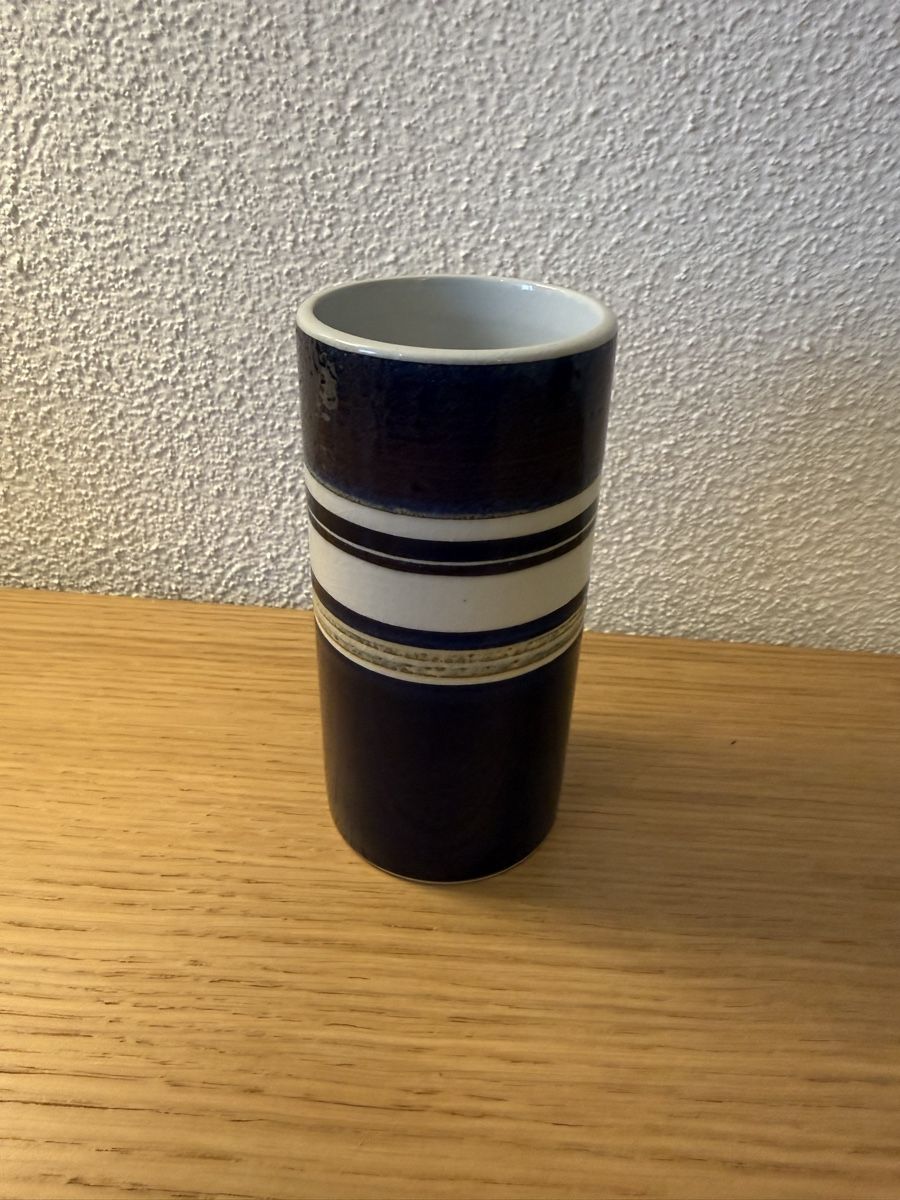 Vasi & Recipienti: Vase  Danemark céramique bleu blanc rayures – Usato da Kloten venduto da Mumiiin 4