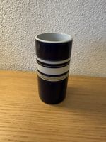 Vase  Danemark céramique bleu blanc rayures