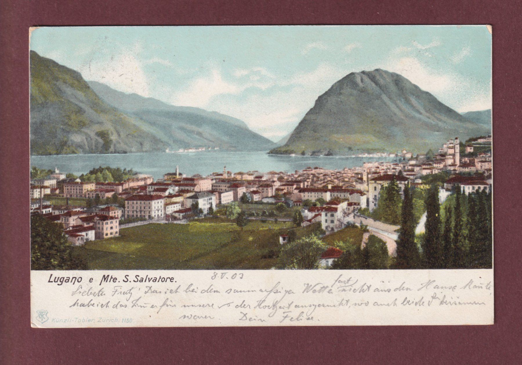 Cartoline postali: LUGANO - Monte San Salvatore - 1903 – Usato da Pully venduto da nicecards
