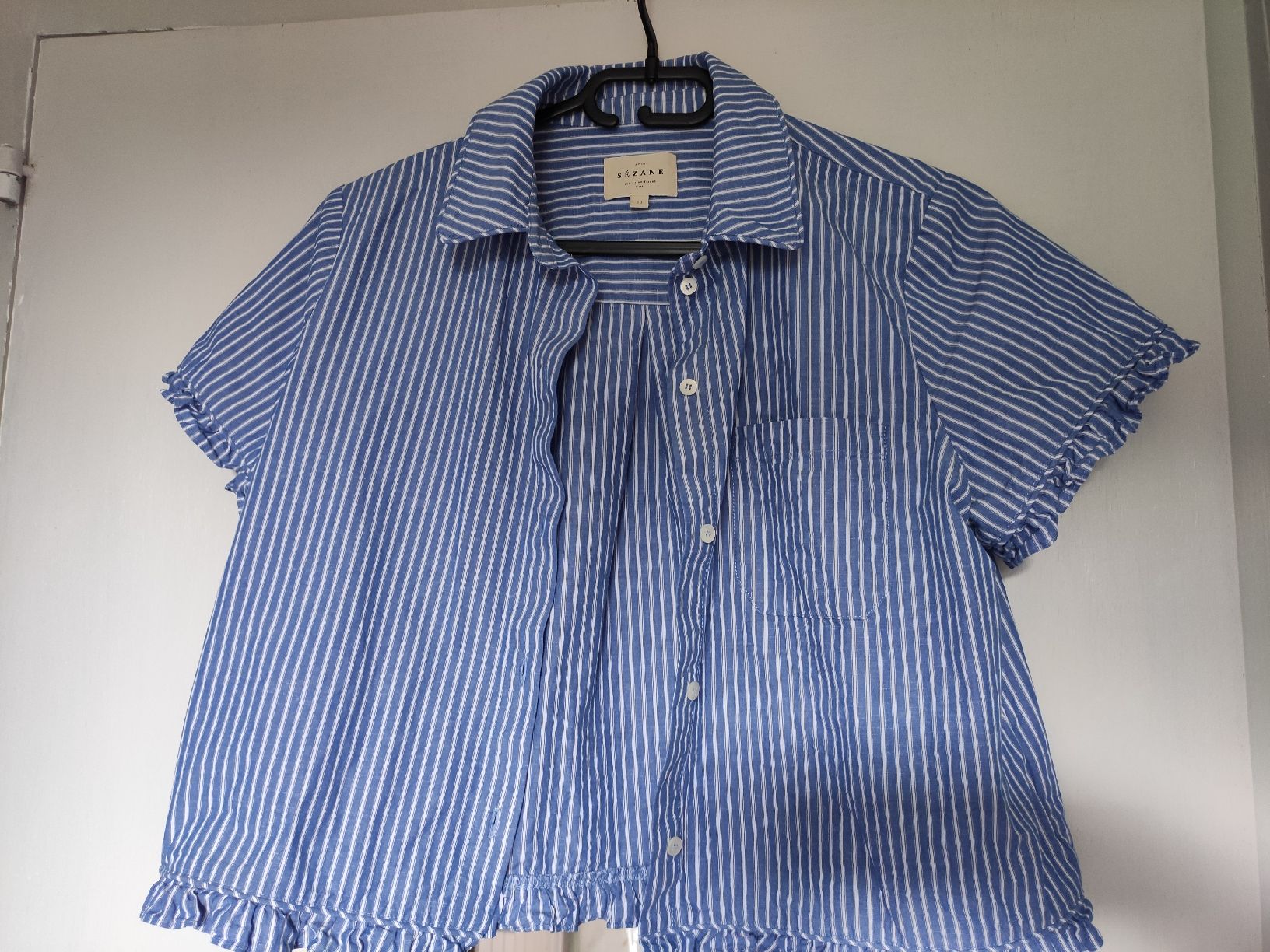 Sezane Chemisiers: Chemise rayée Sézane Taille 36 coton lin – Neuf (Voir description) à Granges VS par patia58