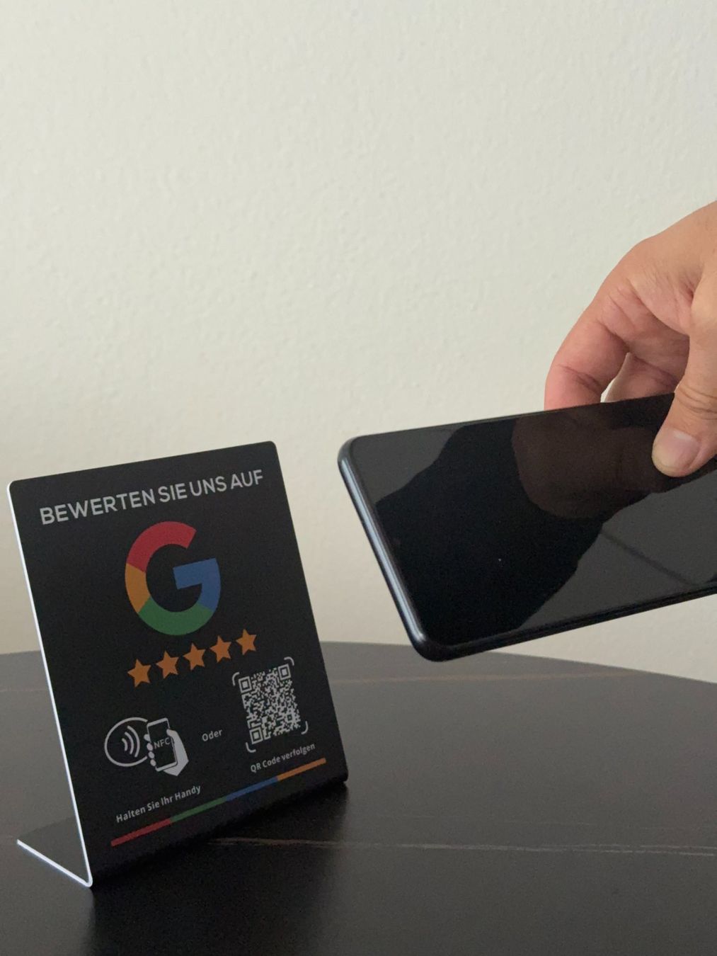 Ladenausstattungen & Messebau: Google Rezensionen Aufsteller – NFC & QR Code – Bewertung – Neu und originalverpackt aus Burg AG von Dein-Expert 2