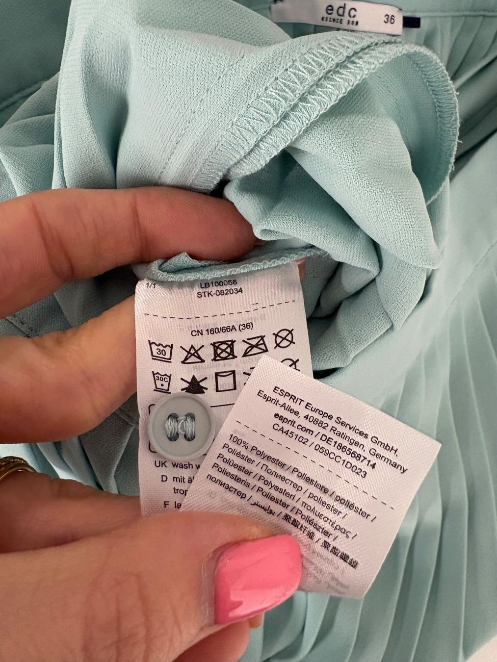 Esprit Gonne: Mintfarbener Plissee-Rock von EDC Esprit 36 – Nuovo (secondo la descrizione) da Regensdorf venduto da secondchancefashion 3
