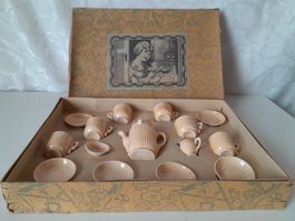 Erzgebirge Spielzeug Miniatur Kaffeeservice, 16 teilig, 1965