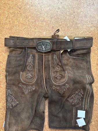 RUDI - Lederhose - Braun