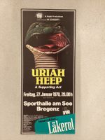 Konzertplakat Uriah Heep 1978 Bregenz