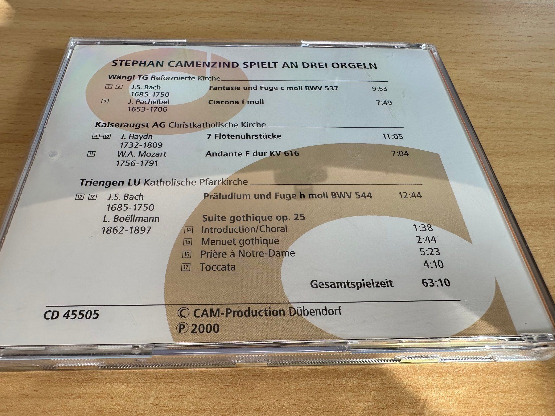 CDs: Stephan Camenzind Spielt an drei Orgeln – Gebraucht aus Rikon im Tösstal von Alpenmutz 1