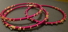 Armreifen, red rings, rosso dorate, reifenschmuck, textilart