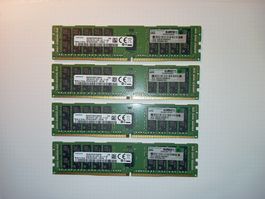 4x Samsung 32GB DDR4 ECC RDIMM 2400 MHz HPE – total 128GB
