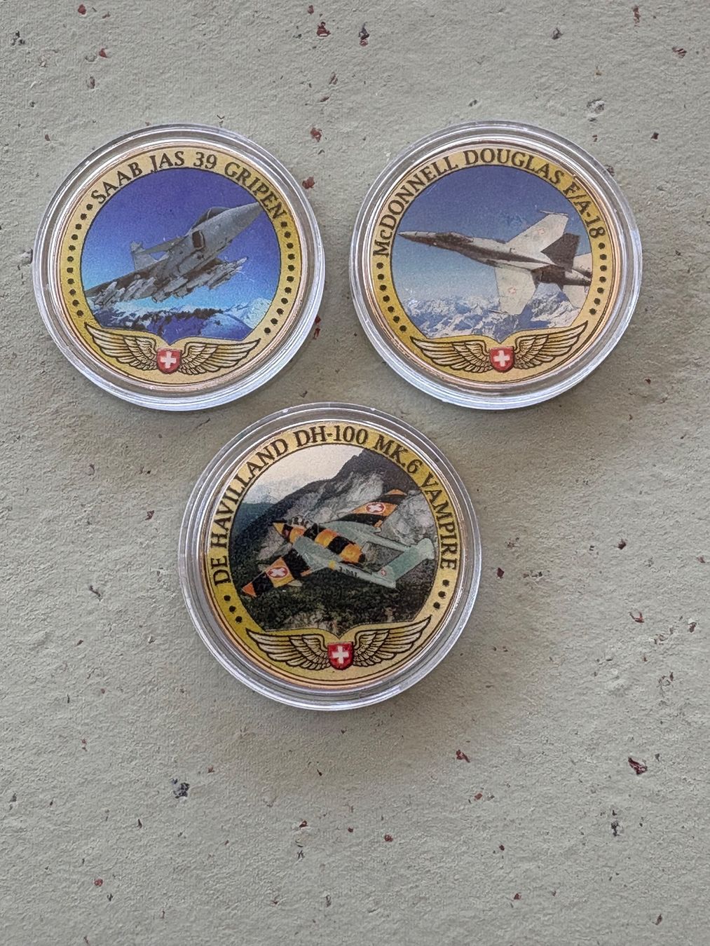 Medaillen: Schweizer Luftwaffe 3x Medaillen – Neu (gemäss Beschreibung) aus Zürich von mysilvercoin
