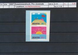 2007 Zusammendruck, Pro Juventute, aus Markenheftchen, **