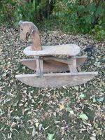 Schaukelpferd Holz alt guter Zustand
