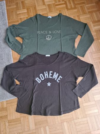 2 Langarmshirt in Gr 42