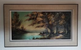 Oelgemälde Landschaft mit See (Martin)