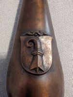 Antik rare  Kupfervase Wappen Basel ca 20cm