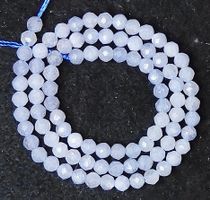 1 Strang echte,natürliche Tansanit Perlen 4,5 mm facettiert