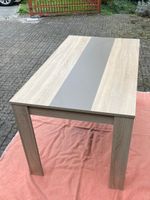 Moderner Esstisch 140 × 80 cm – Eiche hell / Grau