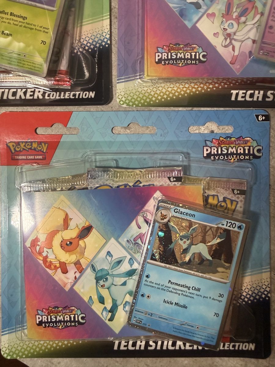 Pokémon Sammelbilder & Trading cards: Prismatic Evolutions Tech Sticker Collection Set 3x – Neu und originalverpackt aus Gandria von PokeBrothersCH 1