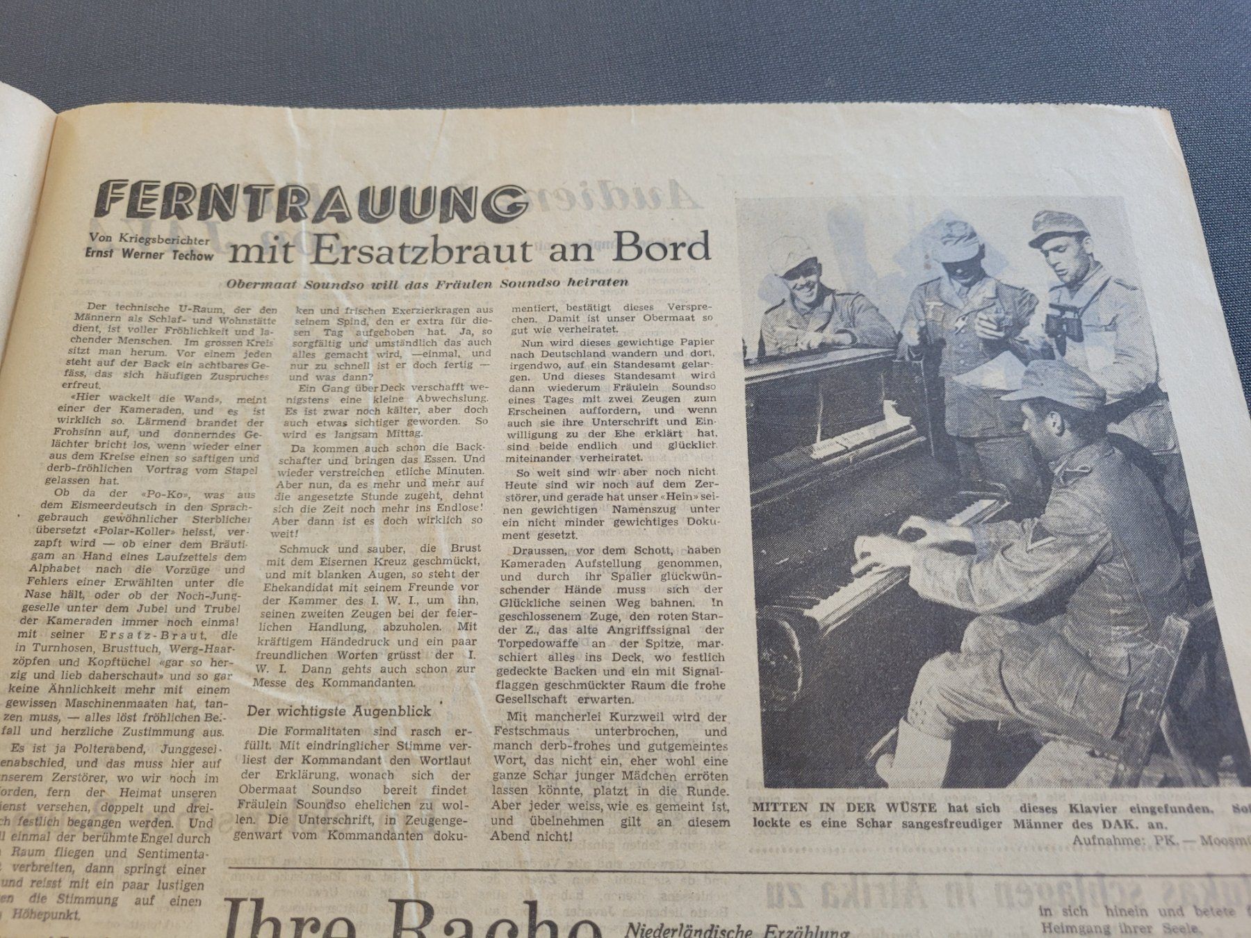 Armes blanches: Kriegsmarine-Zeitung 1942 – D'occasion à Kriens par KTP 1