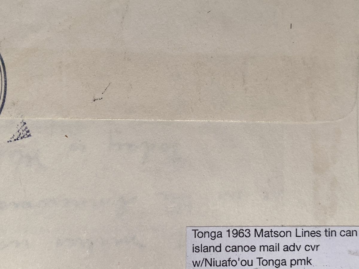Alle Briefmarken: Tonga 1963, Matson Lines Tin Can Cance Briefumschlag – Gebraucht aus Küssnacht a. Rigi von Unique-Valuable 2