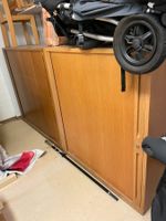 2 Schiebetüren-Schränke, Holz braun - viel Stauraum / Sidebo