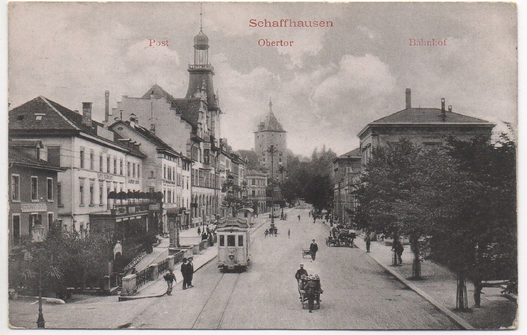 Cartes postales: SCHAFFHAUSEN Bahnhof, Post, Strassenbahn, Tram – Neuf (Voir description) à Jona par philajona