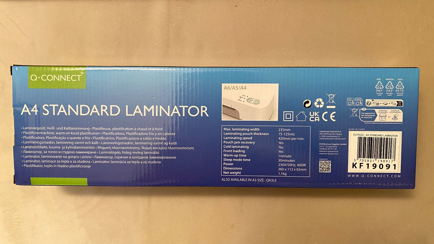Laminiergeräte: Q-Connect A4 Standard Laminator QA4s3 NEU – Neu und originalverpackt aus Zürich von jillene2 1
