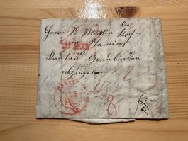 1842 Faltbrief mit Inhalt Basel - Chur, Zu Spät & Ak Stempel