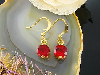 Orecchini pendenti & Orecchini a lobo: Red Ruby CZ / JOS-0066 – Nuovo (secondo la descrizione) da Ittigen venduto da Oner 2