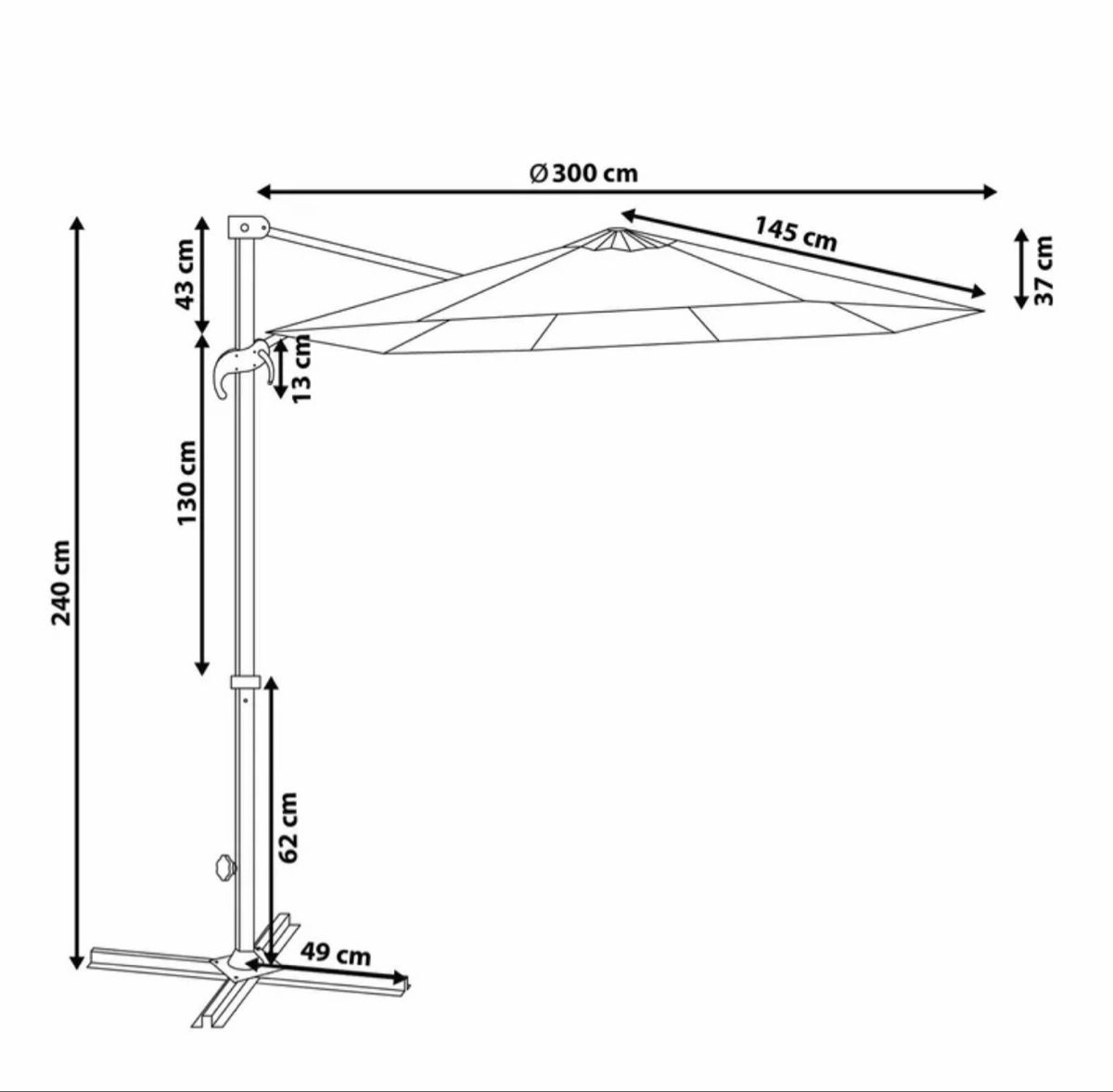 Ombrelloni: Garden Parasol - Cream -  available end July – Usato da Schwyz venduto da adbaar 2