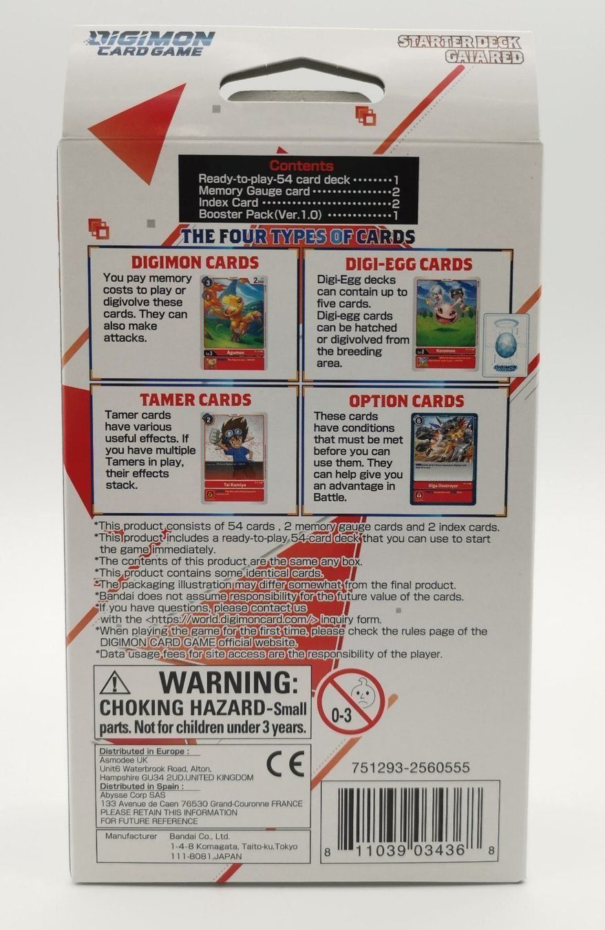 Carte collezionabili: Digimon - Starter Deck Display Gaia Red ST-1 / EN – Nuovo e nell'imballaggio originale da Niederglatt ZH venduto da RetroBros 2