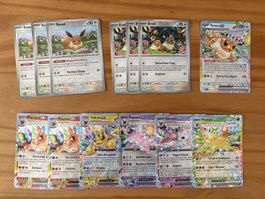 Karten für Eevee Deck (Evoli)