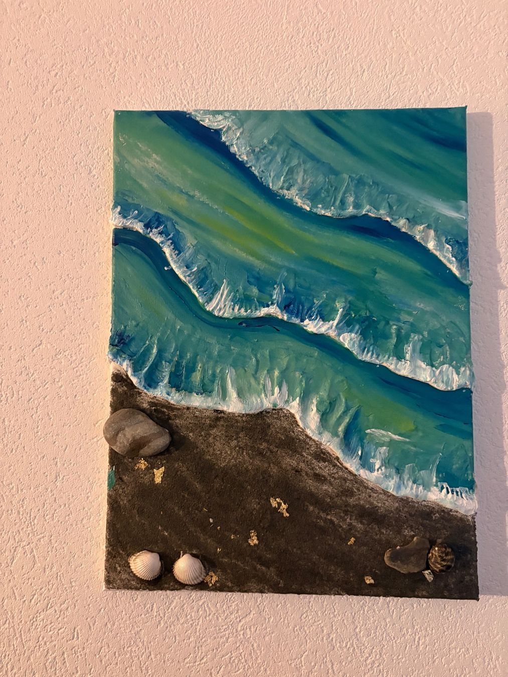 Foto & Immagini: selbst gemaltes Meerbild mit echten Muscheln – Usato da Zizers venduto da ame_tn5b 2