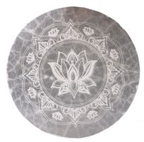 Selenit Teller 10cm - Lotus Mandala
